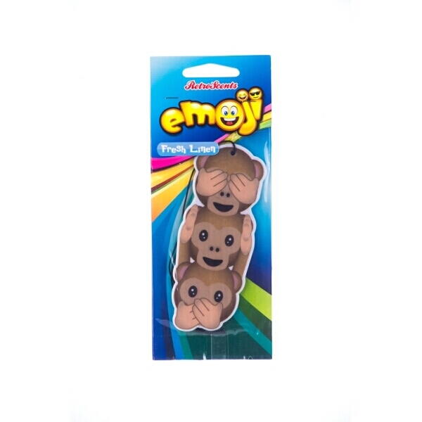 Emoji Monkey Air Freshener Fresh Linen Scent