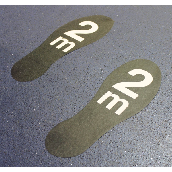 Social Distance 'Pair of Feet' Floor Stickers x6