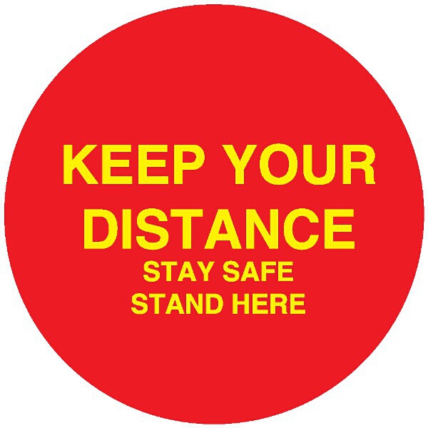 Euro Car Parts Social Distance 'Keep Your Distance' Floor Stickers x6