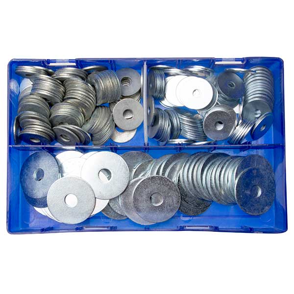 Pearl Box Of 250 Assorted Repair Washers (M6,M8.M10)