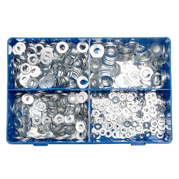 Pearl Box Of 1000 Assorted Flat Heavy Duty Washers
