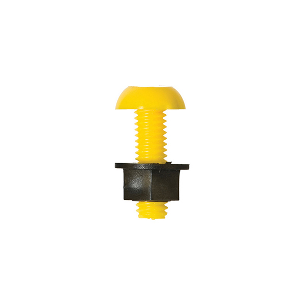 Pearl Number Plate Screw/Nut Yellow