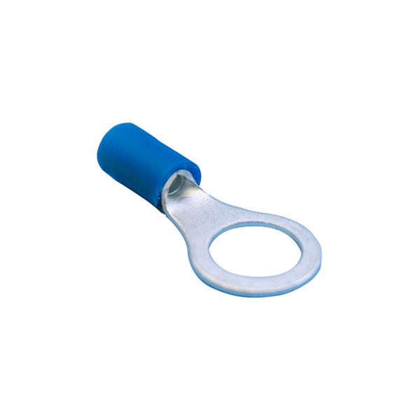 Pearl 1/4 Blue Ring Terminals