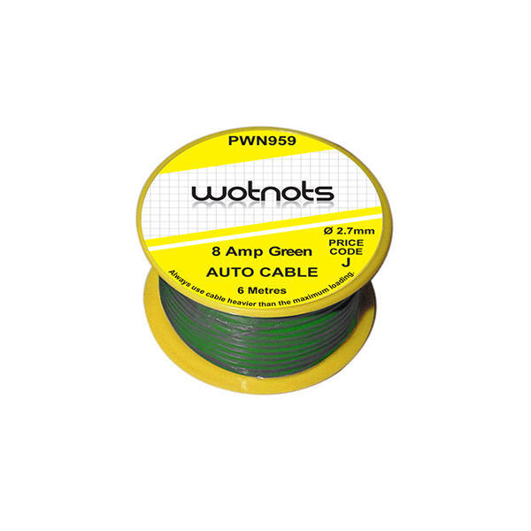 Pearl 5 RollsWI CABLE REEL 8 AMP GREEN 6M