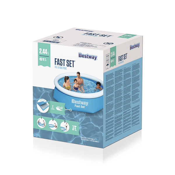 Bestway Fast Set 8' x 24"/2.44m x 61cm Inflatable Pool