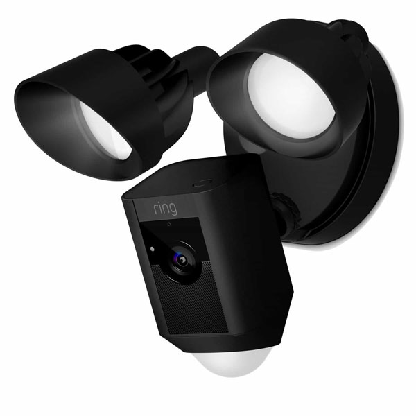 ring flood light black