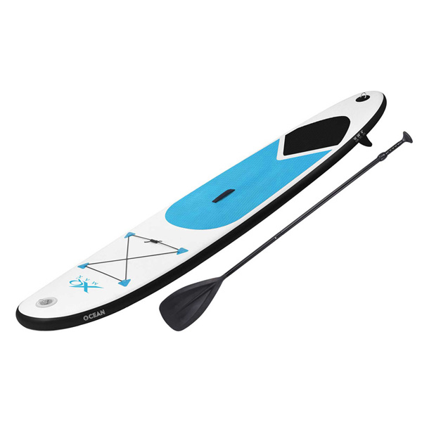 XQ Max Stand Up Inflatable Paddle (SUP) Board 305cm Blue (Inc. Paddle, Pump & Bag)