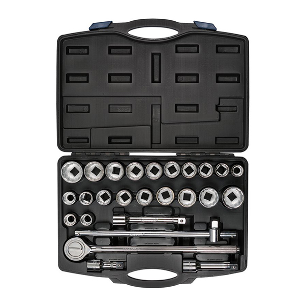 Draper HI-TORQ® Combined MM/AF Socket Set, 3/4" Sq. Dr., Black (26 Piece)"