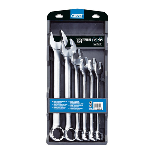 Draper HI-TORQ® Metric Combination Spanner Set (6 Piece)