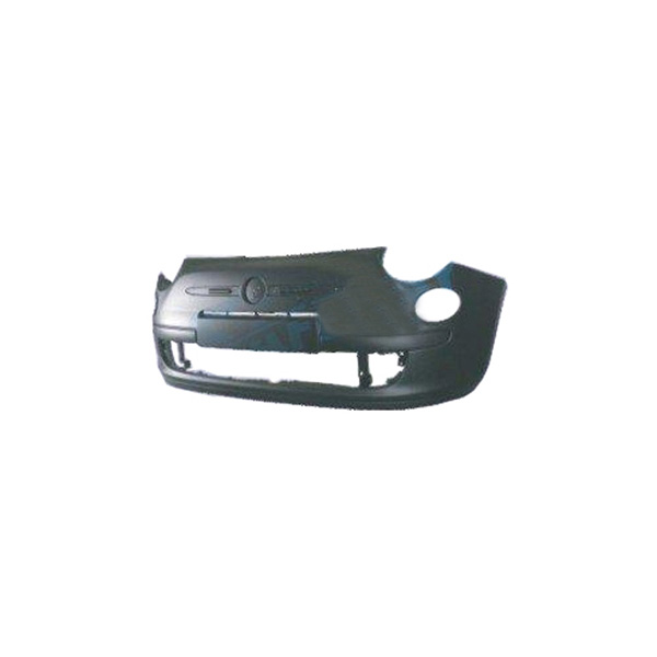 Replacement Front Bumper Fiat 500 Primed 07- Pop & Sport Models No Moulding Holes | Euro Car Parts