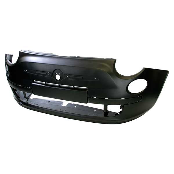 PLATINUM Front Bumper Fiat 500 Primed 07-7/15 Lounge Models With Moulding Holes | Euro Car Parts