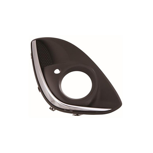 Aftermarket Osf Bumper Grille Corsa 11- With Fog Lamp Hole   Inc Chrome Mould