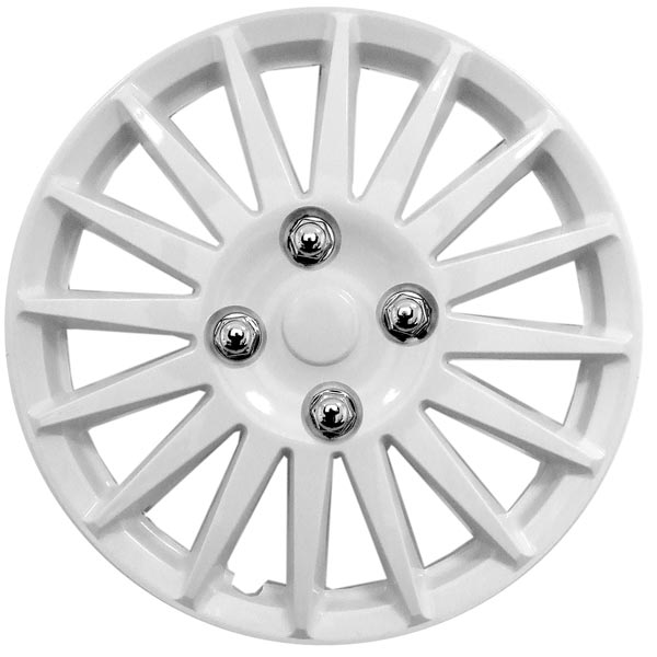 Streetwize Lightning 14 Inch Wheel Trims White (Set of 4)