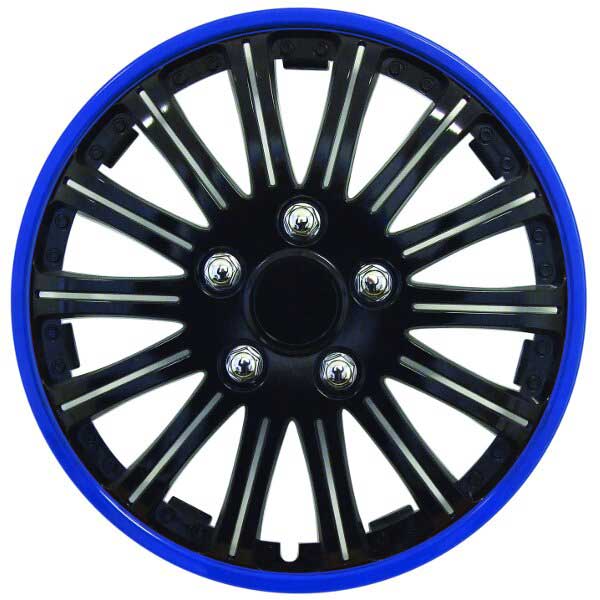 Streetwize Lightning Sports 15 Inch Wheel Trims Black/Blue (Set of 4)