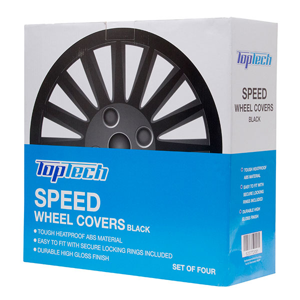 Top Tech Speed 14 Inch Wheel Trims Gloss Black (Set of 4)
