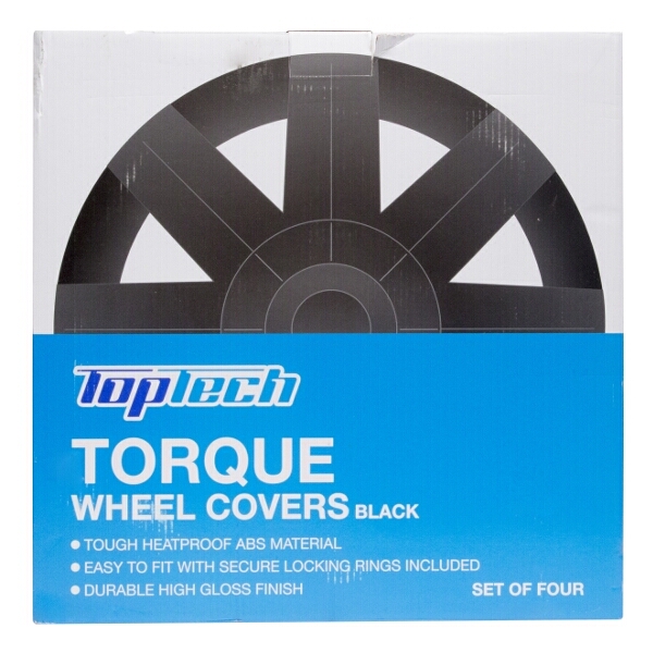 Top Tech Torque 13 Inch Wheel Trims Gloss Black (Set of 4)