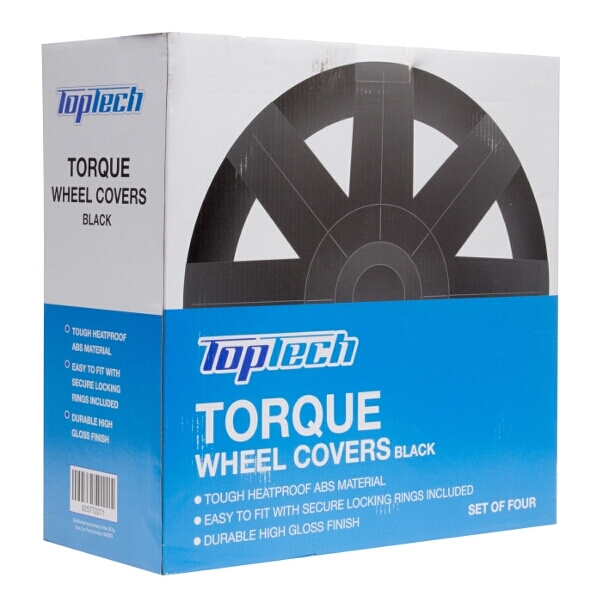 Top Tech Torque 15 Inch Wheel Trims Gloss Black (Set of 4)