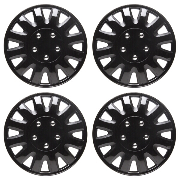 Top Tech Motion 15 Inch Wheel Trims Gloss Black (Set of 4) Euro Car Parts