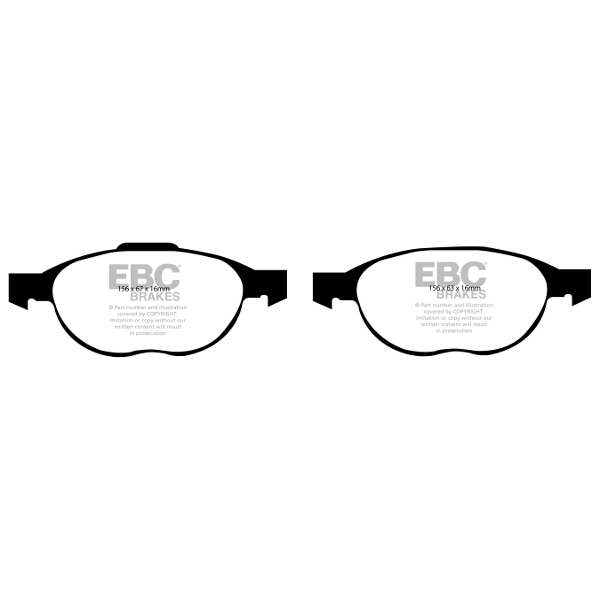 EBC Red Stuff EBC BRAKE PADS (REDSTUFF) FORD VARIOUS