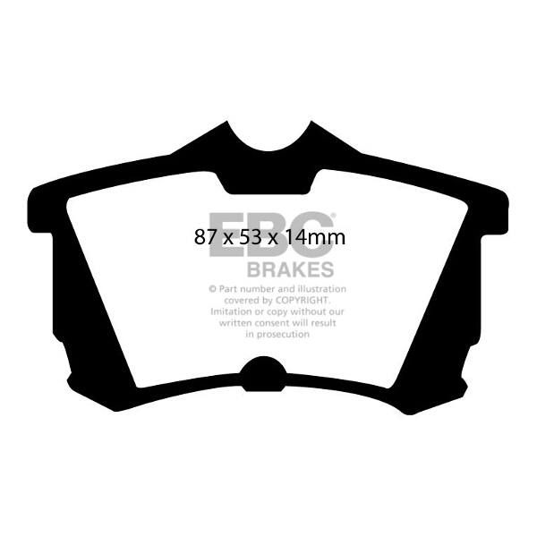 Plaquettes EBC Yellowstuff DP41216R Sur - View #10