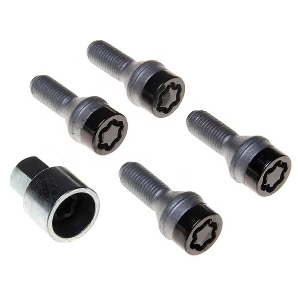 Mcgard Locking Bolt Set (Blk) M12X1.5 26.4mm 60 Deg BMW/mercedes/vauxhall/r | Euro Car Parts