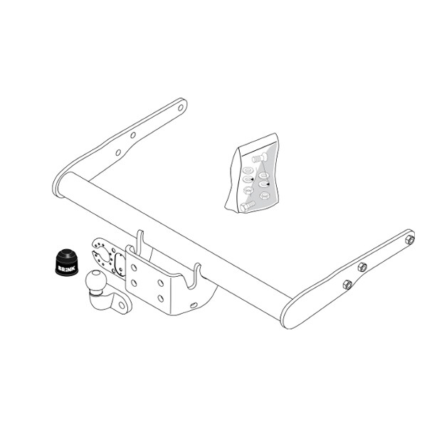 Brink Flanged Ball (2 Hole)  (Brink Flanged Ball Tow Bar Vw Transporter / Caravelle Mk Vi Bus (Sgb)