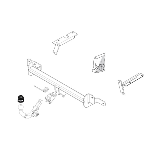 Brink Diagonal Detachable  (Brink Detachable Tow Bar Vauxhall Zafira Mk Ii (B) (M75))