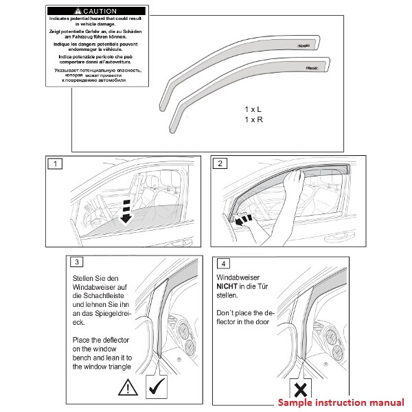 ClimAir  (Wind Deflectors Smoked Front Pair PROFI2 VAUXHALL)