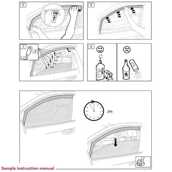 ClimAir  (Wind Deflectors Smoked Front Pair PROFI2 VAUXHALL)