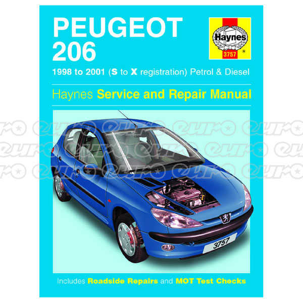 Haynes Workshop Manual Peugeot 206 Petrol & Diesel (98 - 01) S to X