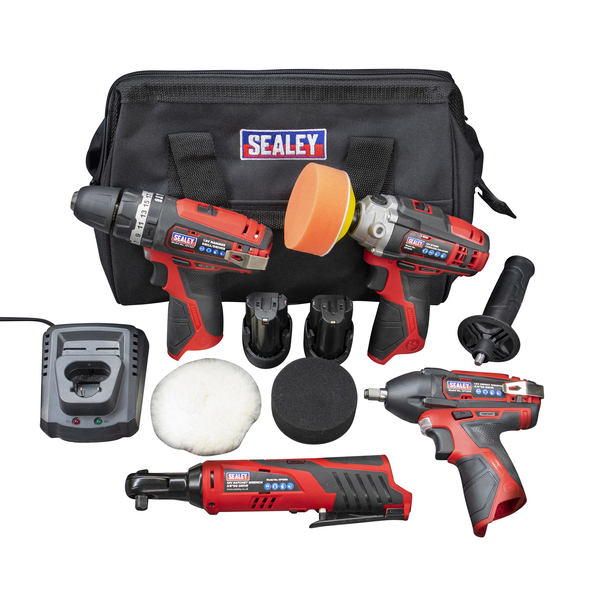 Sealey CP1200 4pc 12v Power Tool Kit Euro Car Parts