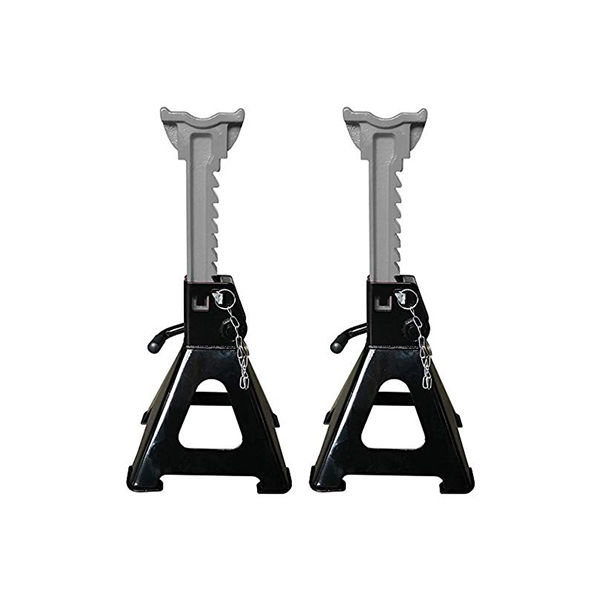 Aftermarket 3Ton Black & Grey Pair Axle Stands With Saftey Pin/Chain