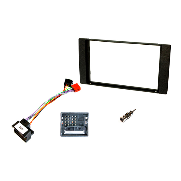 INCARTEC Ford (2002 Onwards) Double DIN car stereo upgrade fitting kit (WITHOUT SWC/ SQUARE RADIO) MATT BLACK