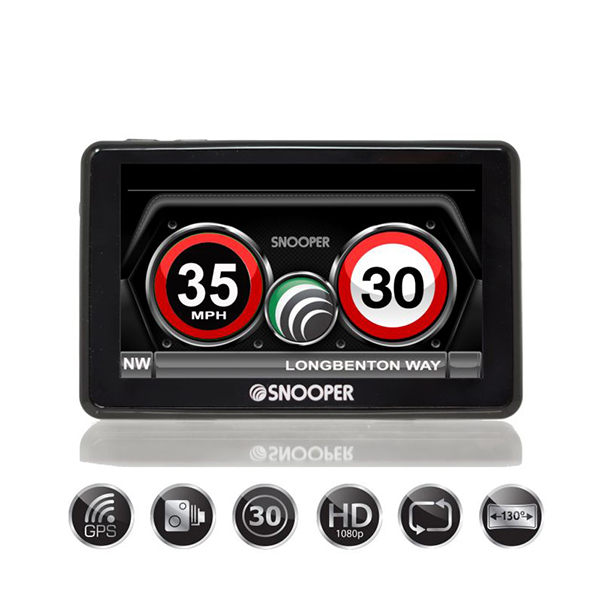 SNOOPER SC5900 My-Speed DVR G3. Speed Limits, Speed cameras, HD Dash Cam