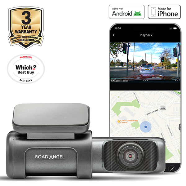 Road Angel Halo Ultra 4K Dash Cam with 64GB Memory