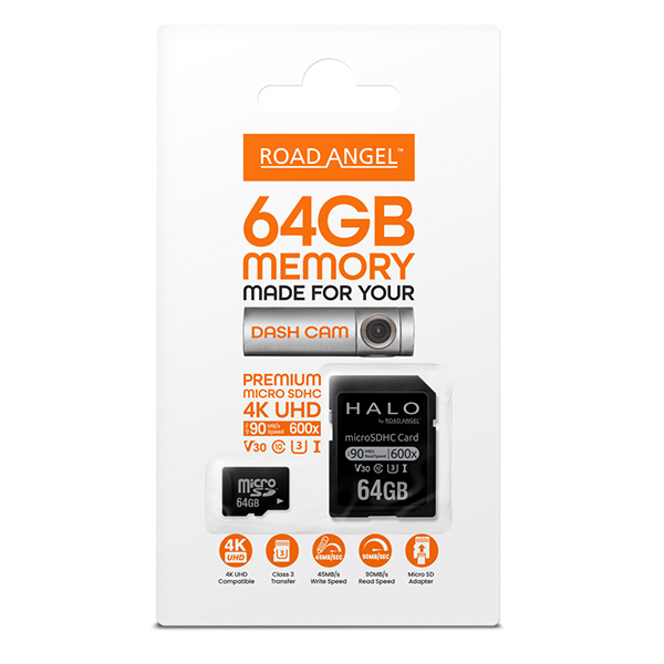 Road Angel Made for Dash Cam SD card 64GB