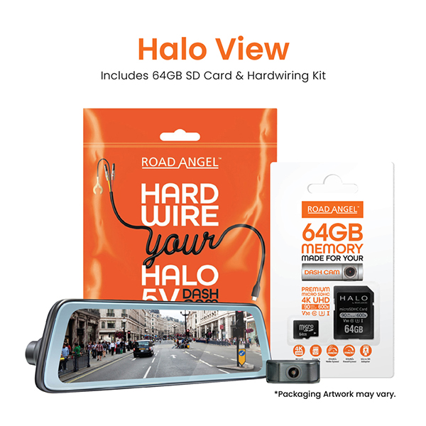 Road-Angel Halo View 1440P Mirror Dashcam With 64Gb Automotive Grade Sd Card & H | 2 Deluxe64 | Euro Car Parts