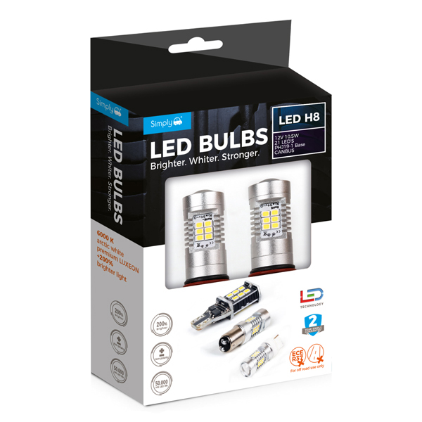 Simply SIMPLY 708 H8 21 LED FOG LIGHT TWIN PACK
