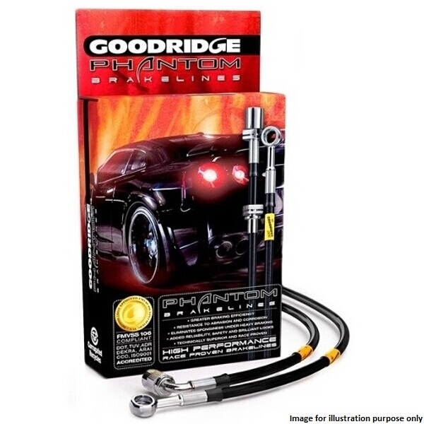 Porsche 911 2.7/2.7S/3.0 (4 Line) Goodridge Brake Hose Kit (S/steel) | Euro Car Parts