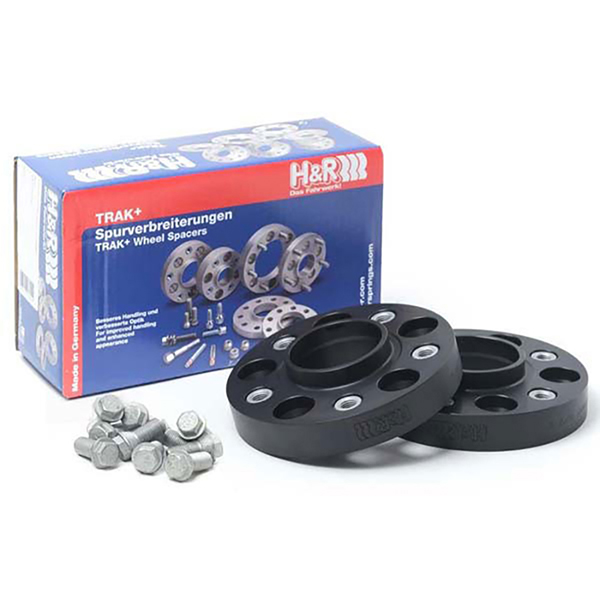 H&R BOLT ON SPACERS (BOLTS)(PAIR)(DRA)30mm PER SIDE 5x130 71.6 (BLAC ...