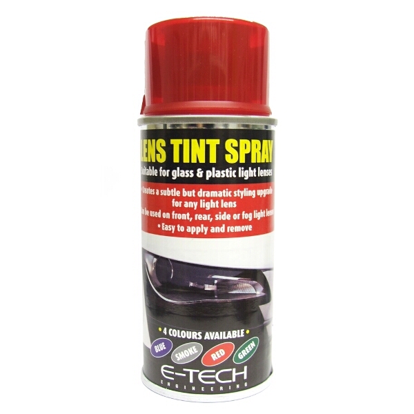 E-TECH Lens Tint Kit (Spray Paint & Spray Remover) Red