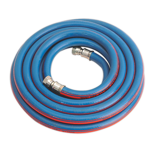Sealey AH5R/38 Air Hose 5mtr x 10mm with 1/4"BSP Unions Extra Heavy-Duty