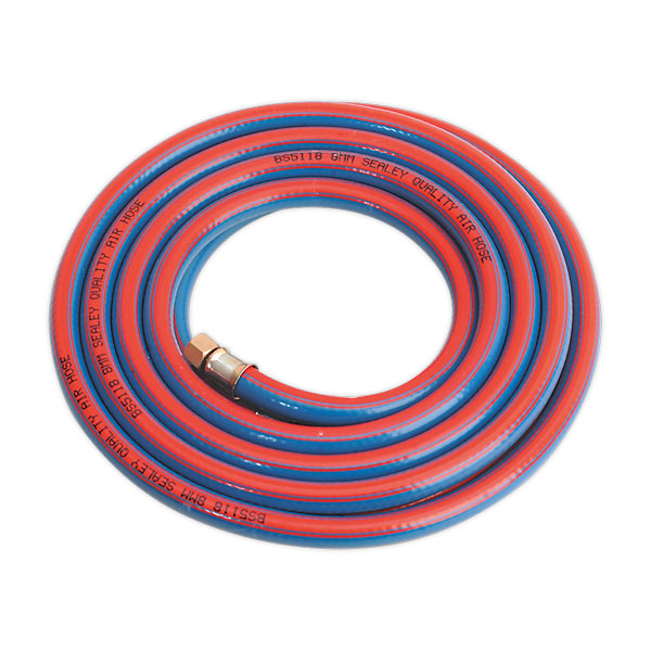 Sealey AH5R Air Hose 5mtr x 8mm with 1/4"BSP Unions Extra Heavy-Duty