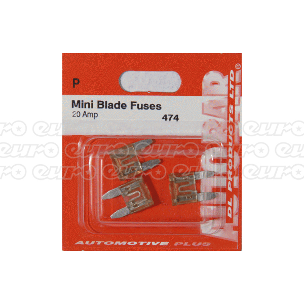 Mini Blade Fuses - 20 Amp