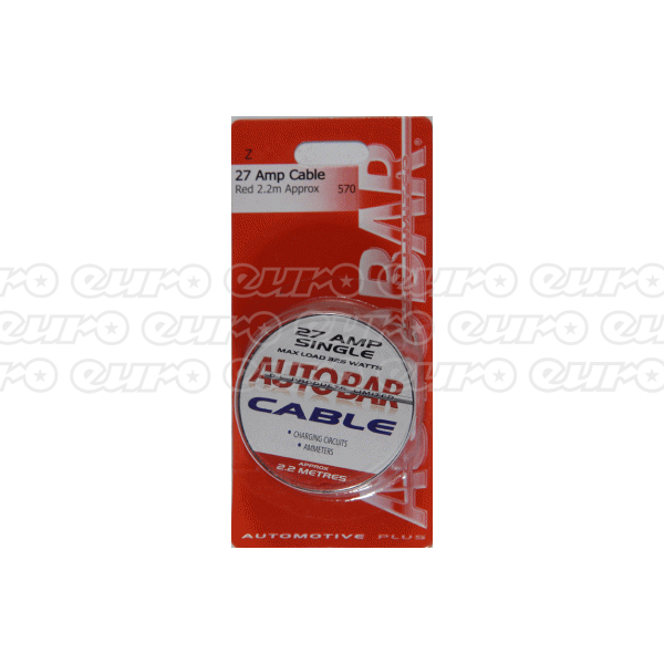 27 Amp Cable - 2.2m App. Red
