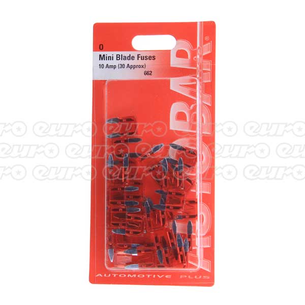 Mini Blade Red Fuses 10 Amp Pack of 30