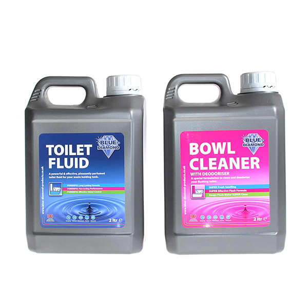 Double Pack Toilet Fluid Blue & Bowl Cleaner Pink 2L+2L