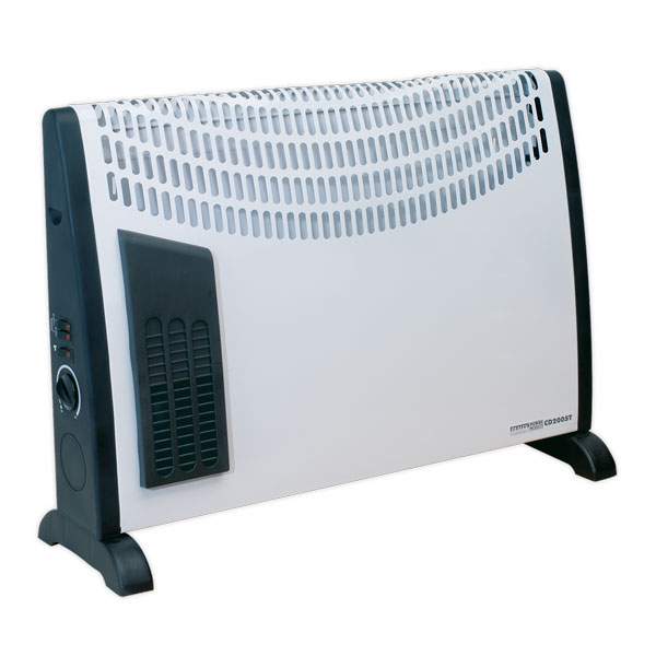 Sealey CD2005T Convector Heater 2000W 3 Heat Settings Thermostat Turbo Fan