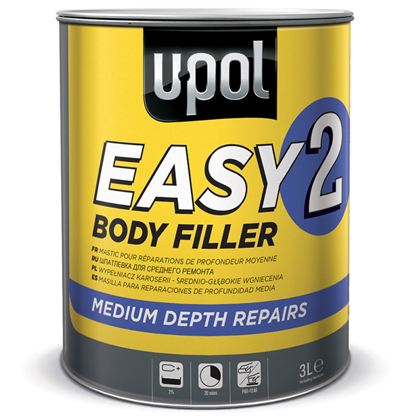 U-POL Easy 2 Lightweight Body Filler for Medium Depth Repairs