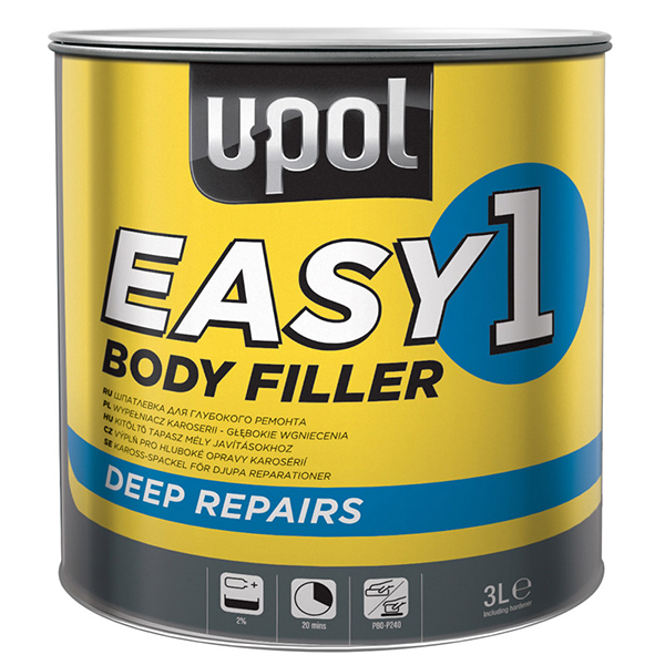 U-POL Easy 1 Lightweight Body Filler for Deep Repairs 3ltr